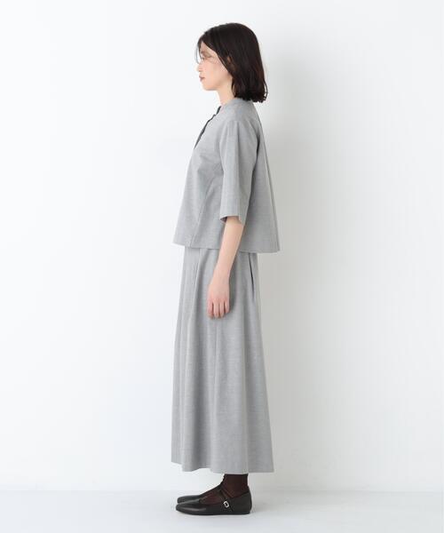 human woman(ヒューマンウーマン)の「◆【リネン混/ウォッシャブル】リネン混ストレッチタンブラーセットアップ(シャツ/ブラウス・レディース・カーキ/ブラック・MEDIUM)」の16枚目の写真