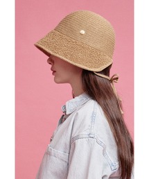 WHITE SANDS（ホワイトサンズ）の「紙糸テクスチャード ストリング付きボンネットハット（ハット）」