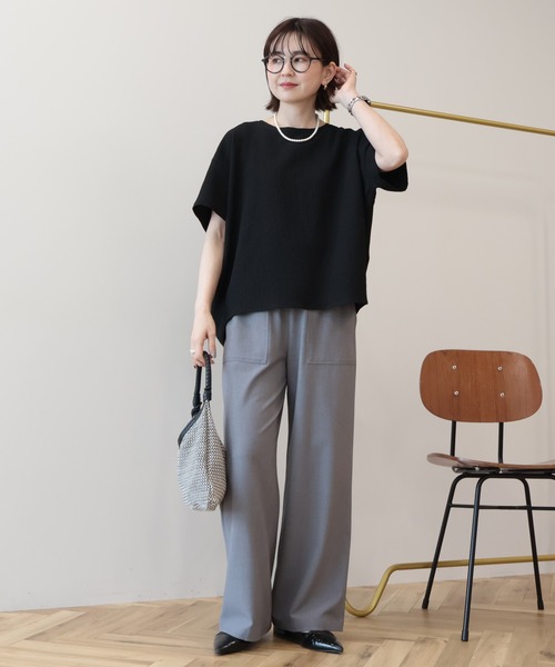 AMERICAN HOLIC（アメリカンホリック）の「【UVカット】サッカーコクーンブラウス（シャツ/ブラウス・レディース・オフホワイト/サックスブルー/ブラック・L/M）」の17枚目の写真