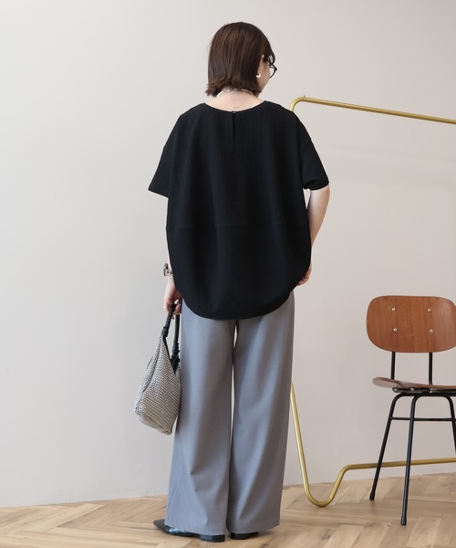 AMERICAN HOLIC（アメリカンホリック）の「【UVカット】サッカーコクーンブラウス（シャツ/ブラウス・レディース・オフホワイト/サックスブルー/ブラック・L/M）」の18枚目の写真