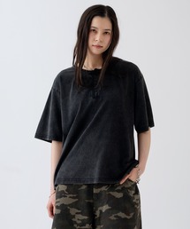 無地 ヘンリーネック ワイド Tシャツ