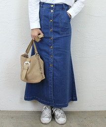 Omekashi | 【Omekashi】デニムロングスカート(デニムスカート)