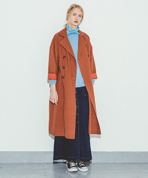 Omekashi（オメカシ）の「【Omekashi】デニムロングスカート（デニムスカート・レディース・オフホワイト/ブルー/ネイビー・2/1）」の11枚目の写真