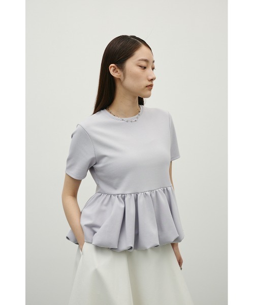 STYLEMIXER(スタイルミキサー)の「ヘムバルーンカットトップ(Tシャツ/カットソー・レディース・ブラック/ライトグレー/ホワイト・FREE)」の10枚目の写真