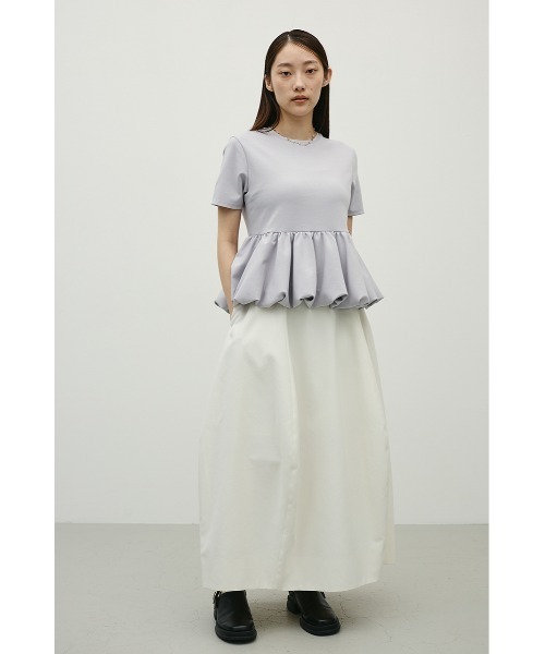 STYLEMIXER(スタイルミキサー)の「ヘムバルーンカットトップ(Tシャツ/カットソー・レディース・ブラック/ライトグレー/ホワイト・FREE)」の12枚目の写真
