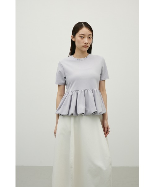 STYLEMIXER(スタイルミキサー)の「ヘムバルーンカットトップ(Tシャツ/カットソー・レディース・ブラック/ライトグレー/ホワイト・FREE)」の13枚目の写真