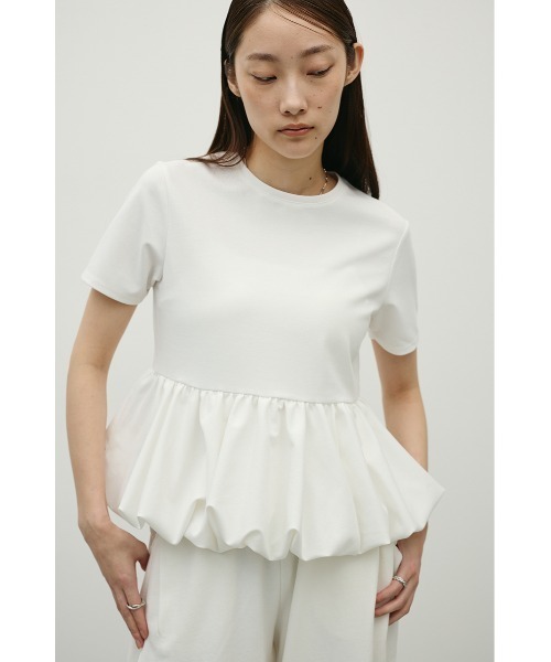 STYLEMIXER(スタイルミキサー)の「ヘムバルーンカットトップ(Tシャツ/カットソー・レディース・ブラック/ライトグレー/ホワイト・FREE)」の21枚目の写真