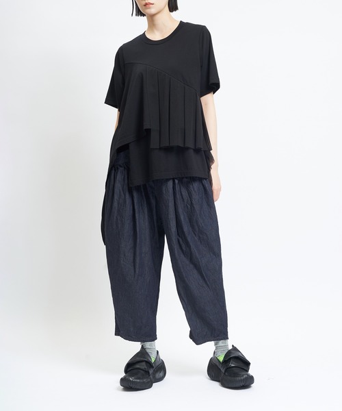 gomme(ゴム)の「ミックスT(Tシャツ/カットソー・レディース・チャコールグレー/ブラック/パープル/ホワイト・MEDIUM)」の5枚目の写真