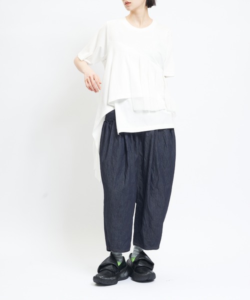 gomme(ゴム)の「ミックスT(Tシャツ/カットソー・レディース・チャコールグレー/ブラック/パープル/ホワイト・MEDIUM)」の9枚目の写真