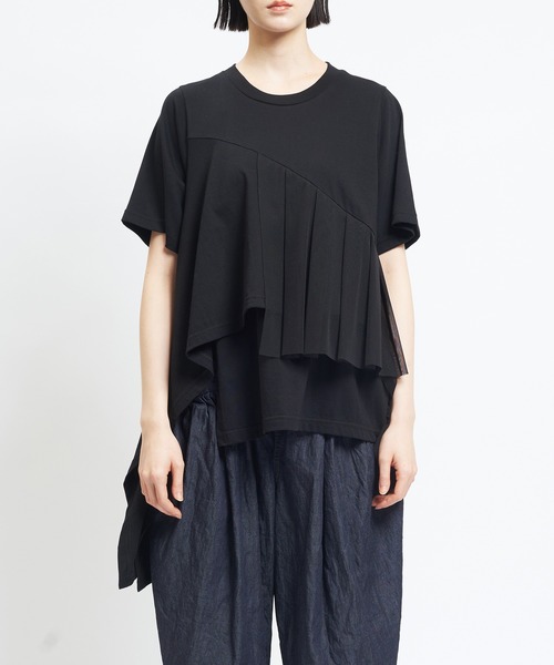 gomme(ゴム)の「ミックスT(Tシャツ/カットソー・レディース・チャコールグレー/ブラック/パープル/ホワイト・MEDIUM)」の16枚目の写真