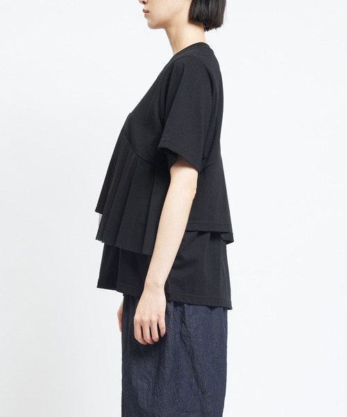 gomme(ゴム)の「ミックスT(Tシャツ/カットソー・レディース・チャコールグレー/ブラック/パープル/ホワイト・MEDIUM)」の17枚目の写真