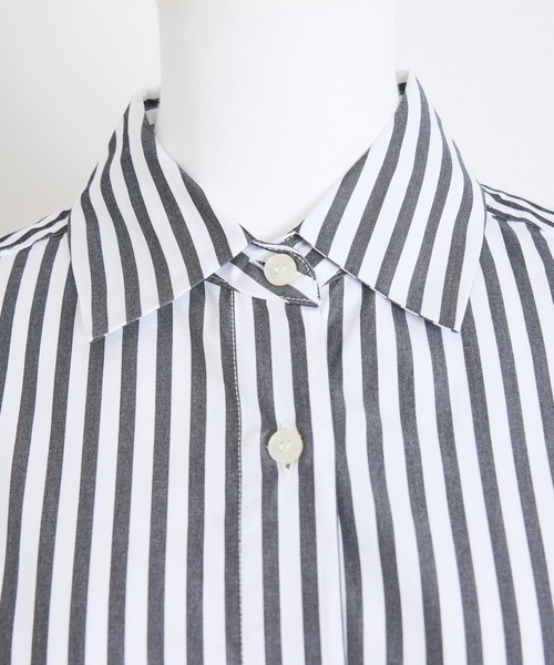 THE FLATS（ザフラッツ）の「ST: THE FLATS  N/S SHIRT / ノースリーブ シャツ（シャツ/ブラウス・レディース・カーキ/ブラック/レッド・FREE）」の6枚目の写真