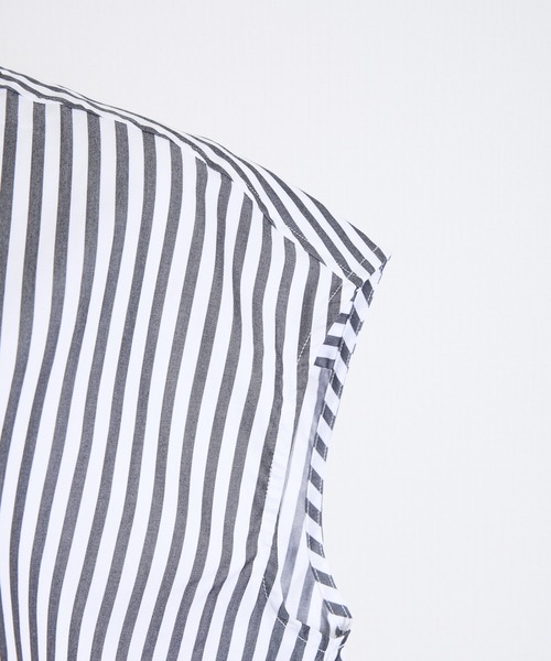 THE FLATS（ザフラッツ）の「ST: THE FLATS  N/S SHIRT / ノースリーブ シャツ（シャツ/ブラウス・レディース・カーキ/ブラック/レッド・FREE）」の7枚目の写真