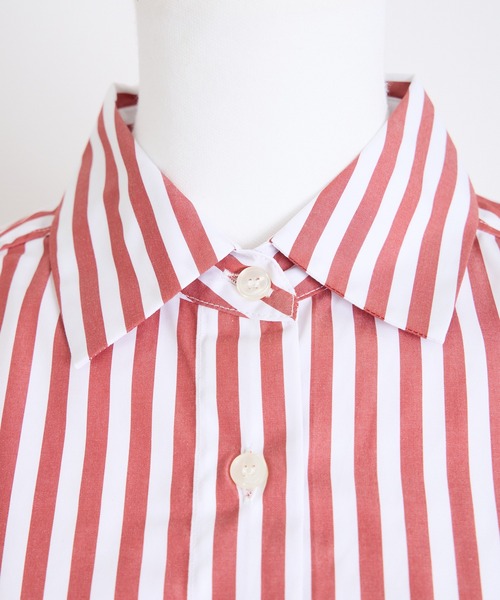 THE FLATS（ザフラッツ）の「ST: THE FLATS  N/S SHIRT / ノースリーブ シャツ（シャツ/ブラウス・レディース・カーキ/ブラック/レッド・FREE）」の17枚目の写真