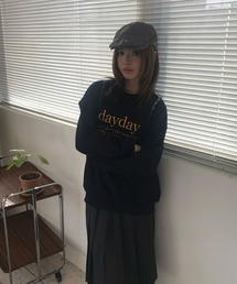 DAYDAY（デイデイ）の「カテゴリーロゴクルーネックスウェットシャツ（スウェット）」