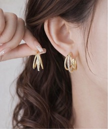 【 Port / ポート 】 ラインデザイン フープピアス