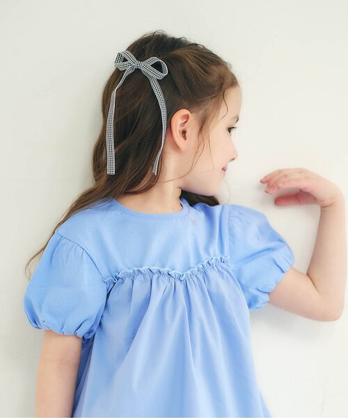 apres les cours（アプレレクール）の「リボンヘアクリップセット（バレッタ/ヘアクリップ・キッズ・チェック・FREE）」の5枚目の写真