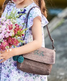 BeBe（ベベ）の「【お揃い】ラフィアポンポンブレード編みポシェット（ショルダーバッグ）」
