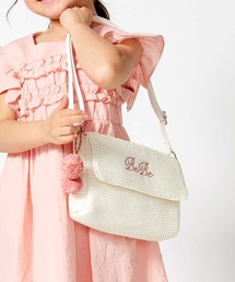 BeBe（ベベ）の「【お揃い】ラフィアポンポンブレード編みポシェット（ショルダーバッグ）」