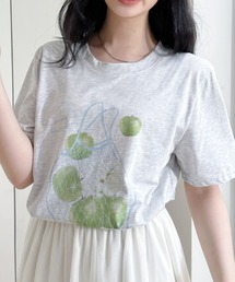 Ada.（エイダ）の「ラフランスプリント 半袖Tシャツ（Tシャツ/カットソー）」