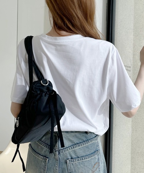 Ada.（エイダ）の「ラフランスプリント 半袖Tシャツ（Tシャツ/カットソー・レディース・ホワイト/グレー/オートミール・FREE）」の7枚目の写真