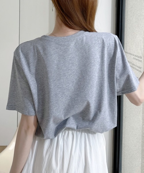Ada.（エイダ）の「ラフランスプリント 半袖Tシャツ（Tシャツ/カットソー・レディース・ホワイト/グレー/オートミール・FREE）」の12枚目の写真