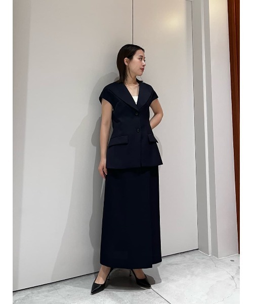 COLUMN(コラム)の「COLUMN / タックスカート<THE COLUMN>(スカート・レディース・ベージュ/ネイビー・36/38)」の13枚目の写真
