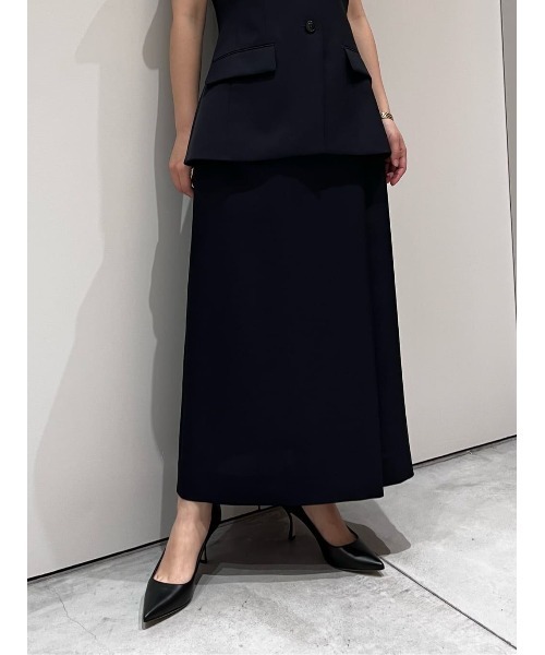 COLUMN(コラム)の「COLUMN / タックスカート<THE COLUMN>(スカート・レディース・ベージュ/ネイビー・36/38)」の15枚目の写真