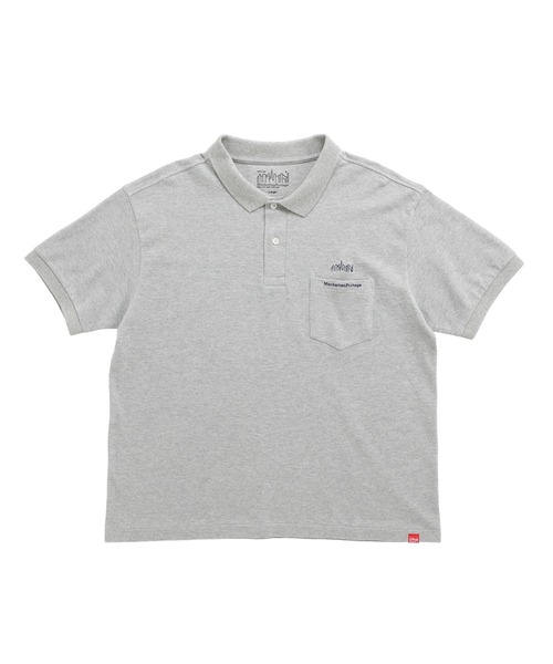 Manhattan Portage（マンハッタンポーテージ）の「Short Sleeve Polo（ポロシャツ・メンズ・ヘザーグレー/ホワイト/ブラック・LARGE/MEDIUM/X-LARGE）」の3枚目の写真