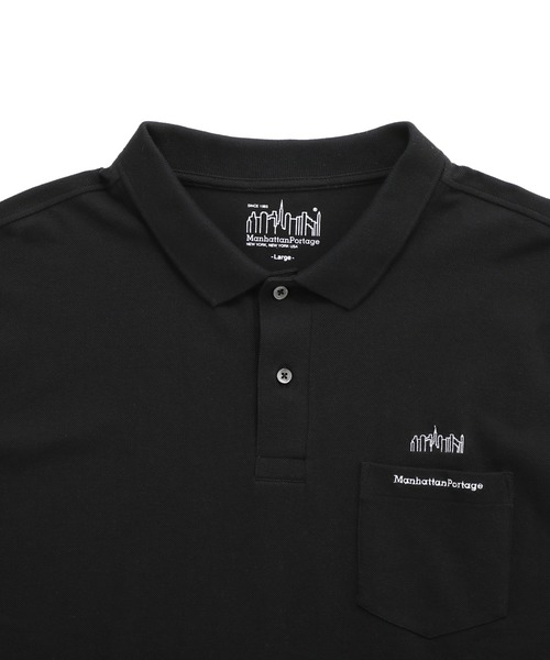 Manhattan Portage（マンハッタンポーテージ）の「Short Sleeve Polo（ポロシャツ・メンズ・ヘザーグレー/ホワイト/ブラック・LARGE/MEDIUM/X-LARGE）」の7枚目の写真