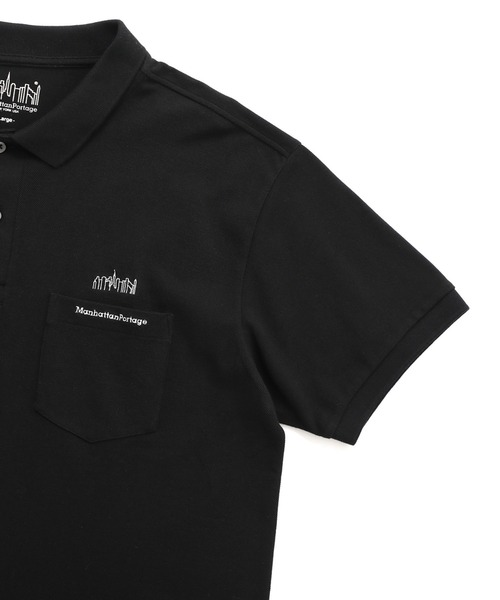 Manhattan Portage（マンハッタンポーテージ）の「Short Sleeve Polo（ポロシャツ・メンズ・ヘザーグレー/ホワイト/ブラック・LARGE/MEDIUM/X-LARGE）」の8枚目の写真