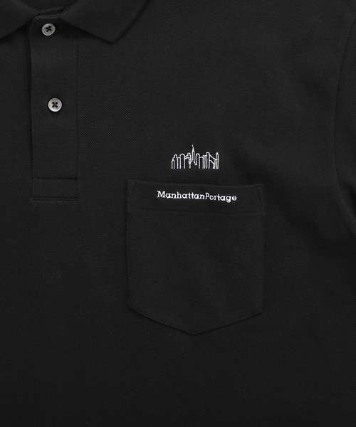 Manhattan Portage（マンハッタンポーテージ）の「Short Sleeve Polo（ポロシャツ・メンズ・ヘザーグレー/ホワイト/ブラック・LARGE/MEDIUM/X-LARGE）」の9枚目の写真