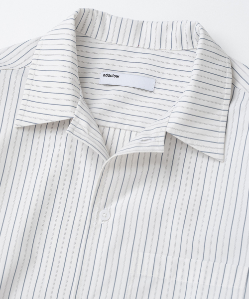 ADDSLOW（アドスロー）の「Stripe Pocket Shirt (White)（シャツ/ブラウス・レディース・その他・0/1/2）」の3枚目の写真