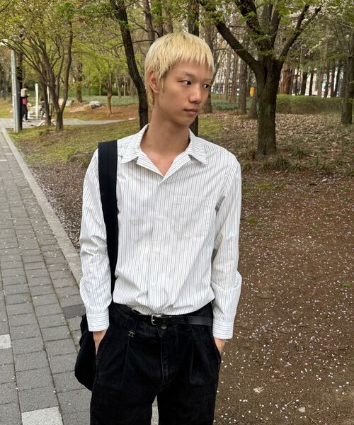 ADDSLOW（アドスロー）の「Stripe Pocket Shirt (White)（シャツ/ブラウス・レディース・その他・0/1/2）」の5枚目の写真