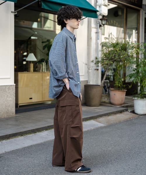 Rocky Monroe(ロッキーモンロー)の「裾ドローコード ミリタリーワイドカーゴパンツ(カーゴパンツ・メンズ・ベージュ/ブラウン/オフホワイト/ブラック/カーキ・M/L/XL)」の22枚目の写真