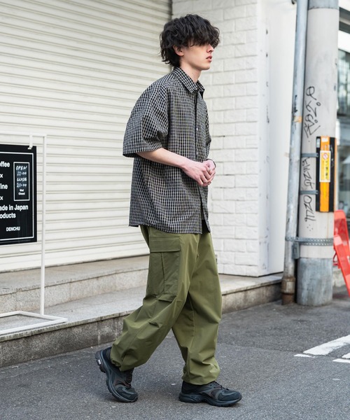 セール】裾ドローコード ミリタリーワイドカーゴパンツ（カーゴパンツ