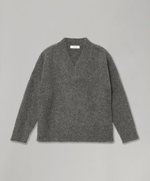 Forget-me-nots フォーゲットミーノッツ Vネック ニット ブラウン Camiel Fortgens Frankenstein V-Neck Lambswool Melange Beige