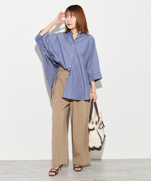 journal standard L'essage(ジャーナルスタンダードレサージュ)の「《撥水/UVカット/手洗い可》WATER REPELLENT/UVカットパンツ(スラックス・レディース・ブラック/ベージュ・36/38)」の8枚目の写真