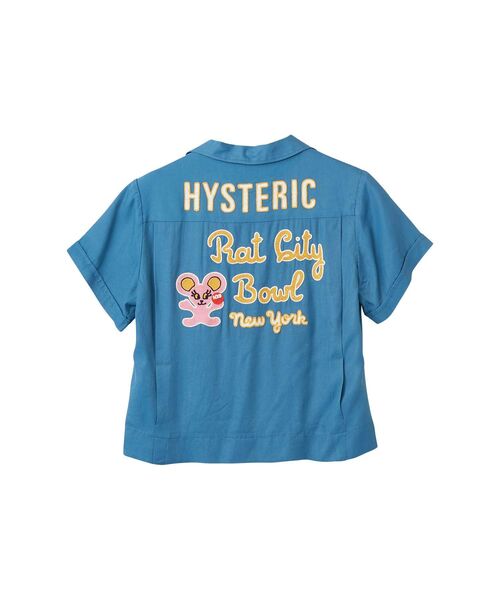 HYSTERIC GLAMOUR（ヒステリックグラマー）の「RAT CITY BOWL刺繍 ボーリングシャツ（シャツ/ブラウス・レディース・ブルー/ブラック/ピンク・MEDIUM/SMALL）」の3枚目の写真