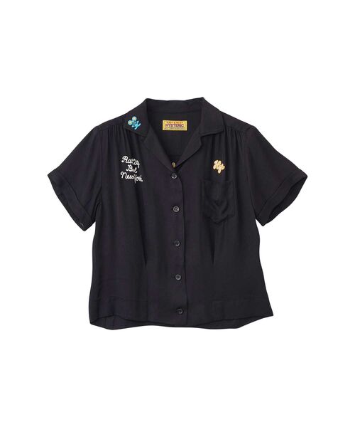 HYSTERIC GLAMOUR（ヒステリックグラマー）の「RAT CITY BOWL刺繍 ボーリングシャツ（シャツ/ブラウス・レディース・ブルー/ブラック/ピンク・MEDIUM/SMALL）」の2枚目の写真
