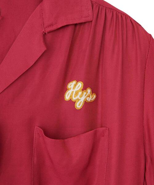 HYSTERIC GLAMOUR（ヒステリックグラマー）の「RAT CITY BOWL刺繍 ボーリングシャツ（シャツ/ブラウス・レディース・ブルー/ブラック/ピンク・MEDIUM/SMALL）」の6枚目の写真