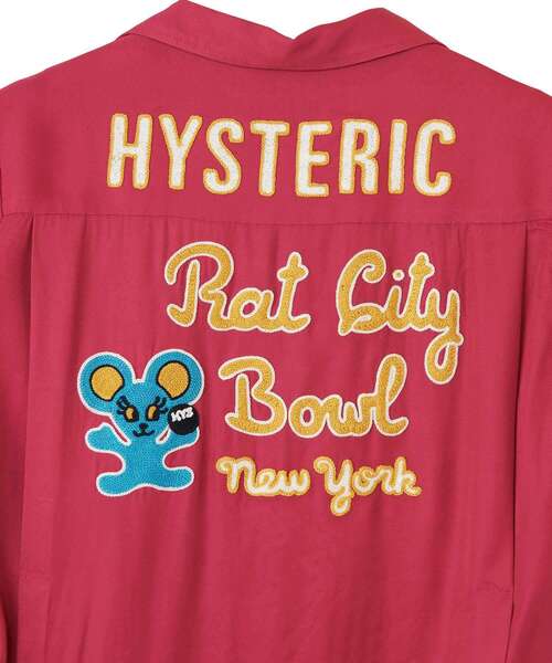 HYSTERIC GLAMOUR（ヒステリックグラマー）の「RAT CITY BOWL刺繍 ボーリングシャツ（シャツ/ブラウス・レディース・ブルー/ブラック/ピンク・MEDIUM/SMALL）」の7枚目の写真