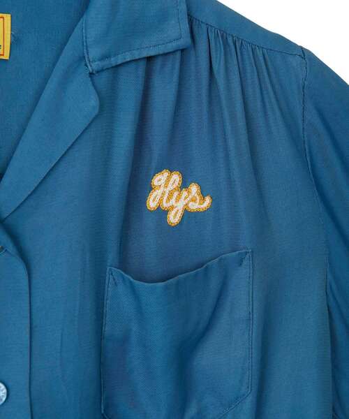 HYSTERIC GLAMOUR（ヒステリックグラマー）の「RAT CITY BOWL刺繍 ボーリングシャツ（シャツ/ブラウス・レディース・ブルー/ブラック/ピンク・MEDIUM/SMALL）」の10枚目の写真