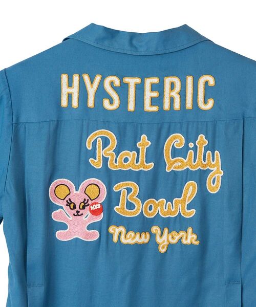 HYSTERIC GLAMOUR（ヒステリックグラマー）の「RAT CITY BOWL刺繍 ボーリングシャツ（シャツ/ブラウス・レディース・ブルー/ブラック/ピンク・MEDIUM/SMALL）」の11枚目の写真