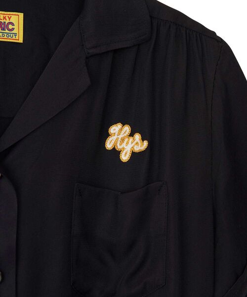 HYSTERIC GLAMOUR（ヒステリックグラマー）の「RAT CITY BOWL刺繍 ボーリングシャツ（シャツ/ブラウス・レディース・ブルー/ブラック/ピンク・MEDIUM/SMALL）」の14枚目の写真