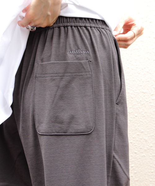 THOUSAND MILE（サウザンドマイル）の「THOUSAND MILE/サウザンドマイル　ギャザーウエストTEE＆ワイドパンツ セットアップ　GATHERED WAIST TEE&WIDE PANTS SET（セットアップ・レディース・ブラック/ブラウン/ホワイト×ブラック・FREE）」の7枚目の写真