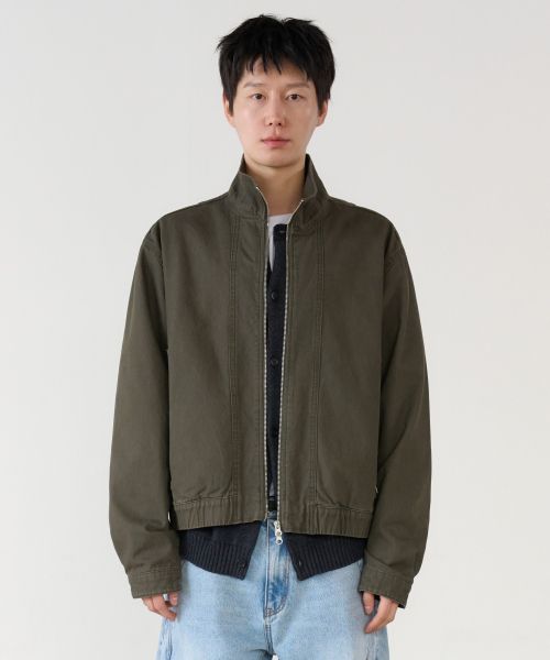 NOUN(ノウン)の「stand collar jacket (khaki)(その他アウター・メンズ・その他・1/2)」の1枚目の写真