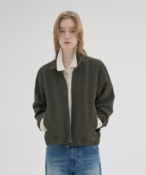 NOUN(ノウン)の「stand collar jacket (khaki)(その他アウター・メンズ・その他・1/2)」の2枚目の写真