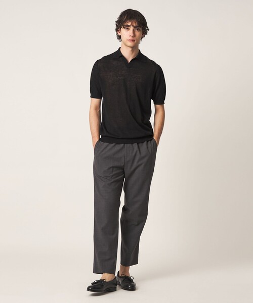 UNITED ARROWS(ユナイテッドアローズ)の「リネン/コットン スキッパー ポロシャツ(ポロシャツ・メンズ・ブラック/ベージュ・M/S/L)」の9枚目の写真