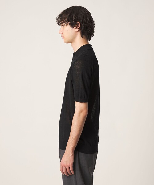 UNITED ARROWS(ユナイテッドアローズ)の「リネン/コットン スキッパー ポロシャツ(ポロシャツ・メンズ・ブラック/ベージュ・M/S/L)」の4枚目の写真